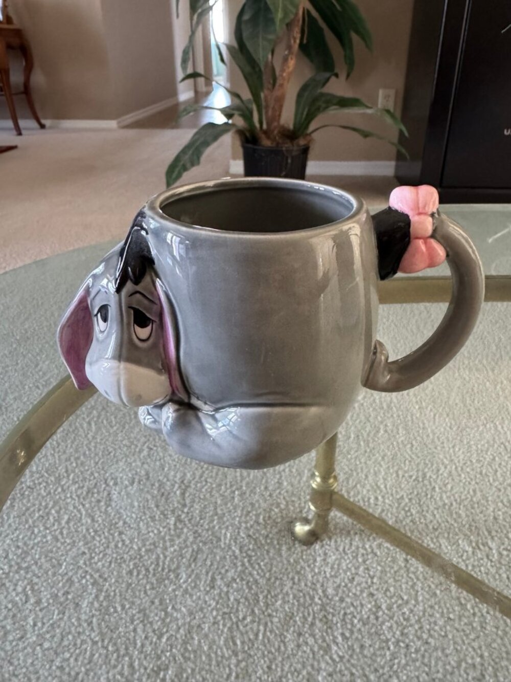 Vintage Disney Eeyore 3D Sculpted Ceramic Mug Mexico